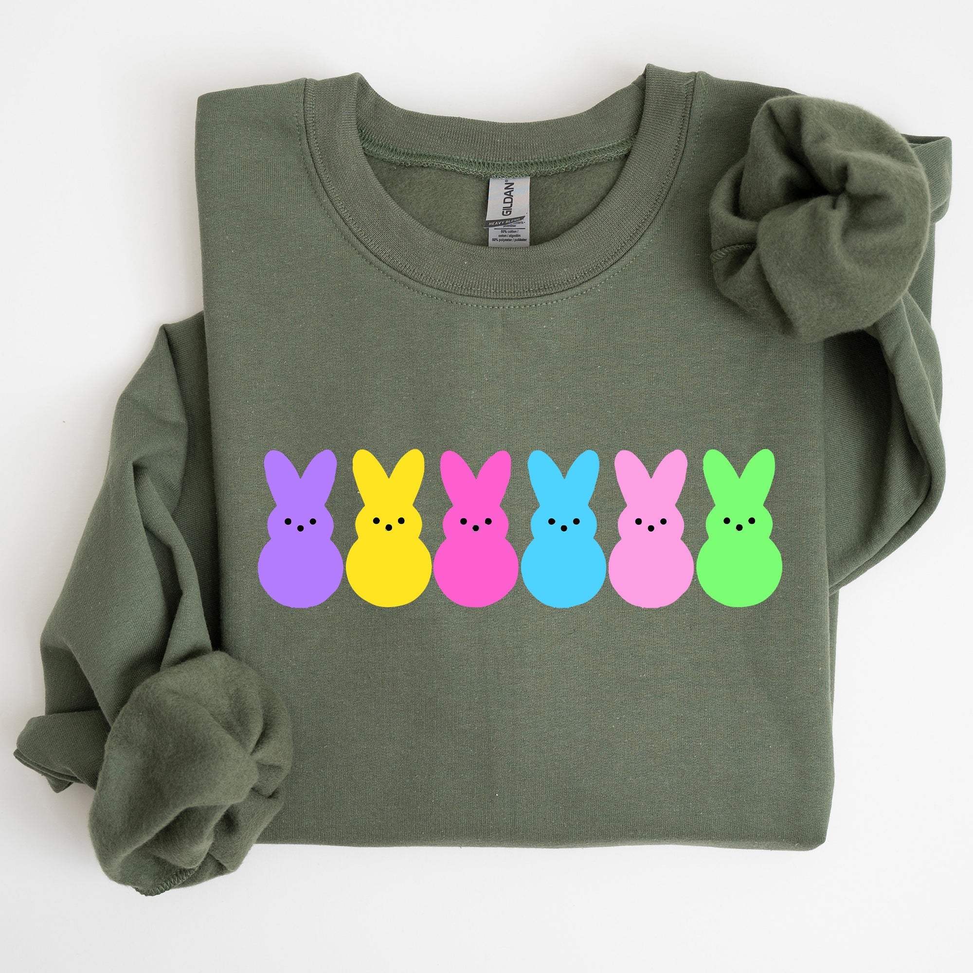 Retro Peeps Easter Candy Rabbit Bunny Nostalgic Pop Art Graphic Print Collection Sweatshirt