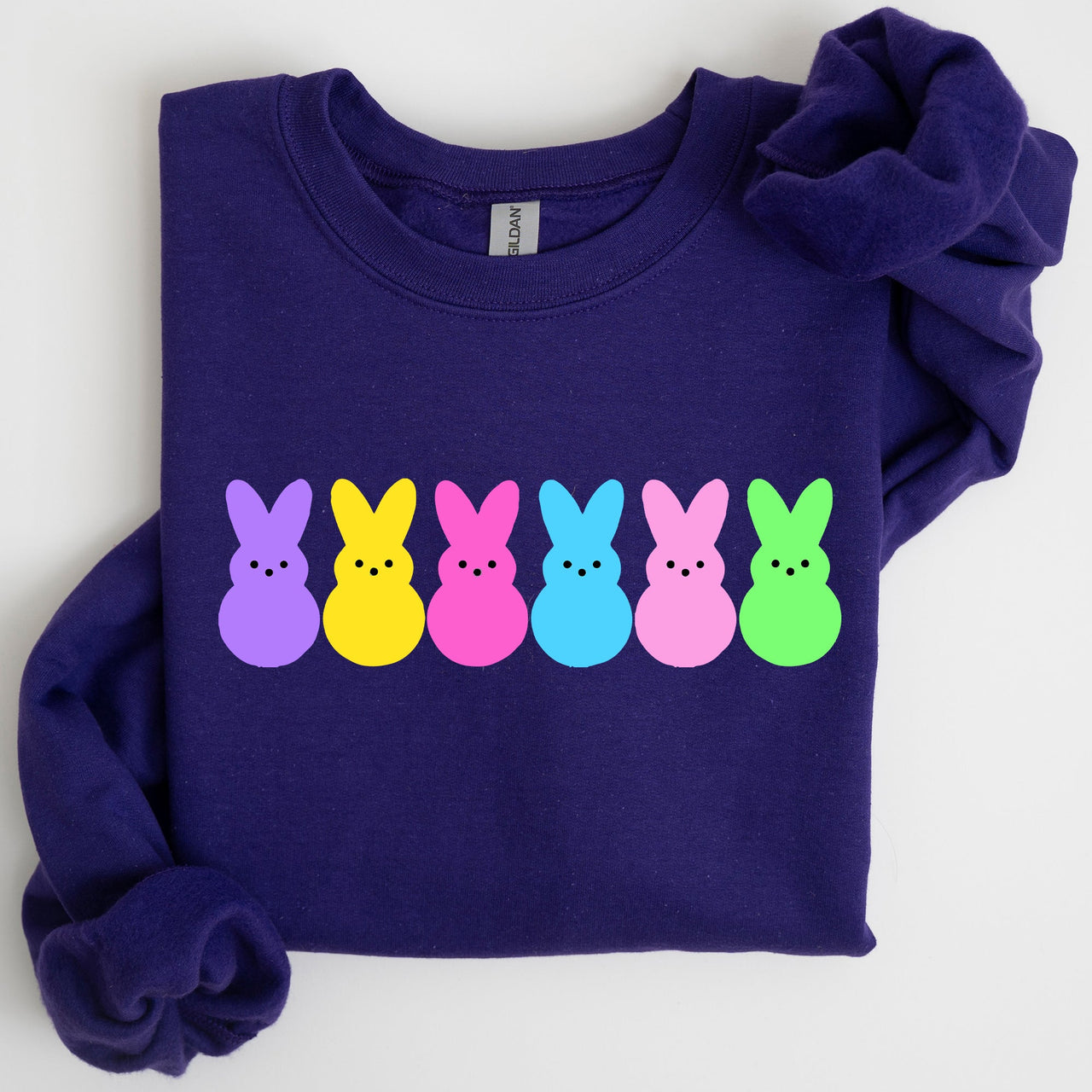 Retro Peeps Easter Candy Rabbit Bunny Nostalgic Pop Art Graphic Print Collection Sweatshirt