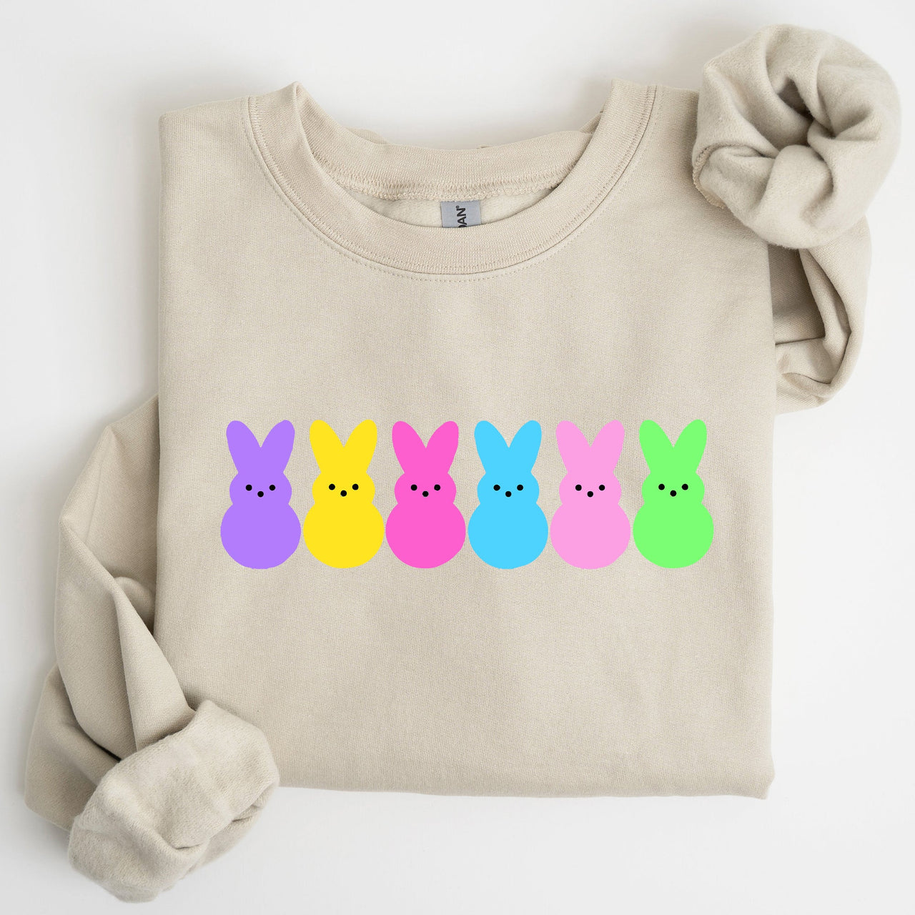Retro Peeps Easter Candy Rabbit Bunny Nostalgic Pop Art Graphic Print Collection Sweatshirt