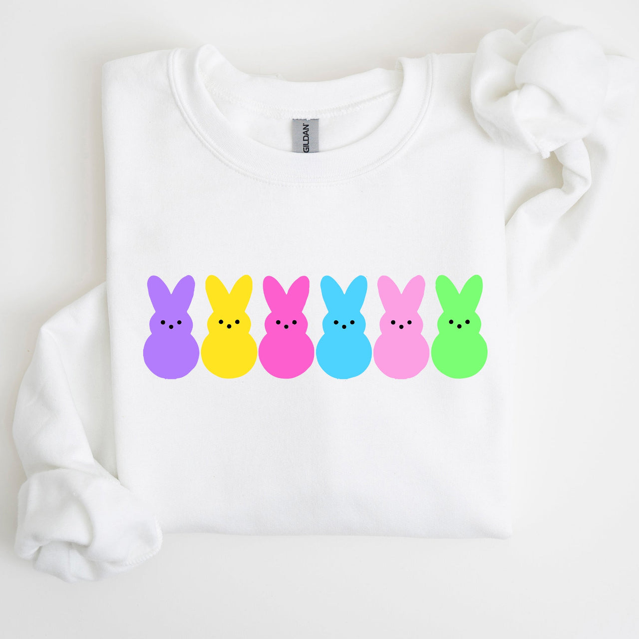 Retro Peeps Easter Candy Rabbit Bunny Nostalgic Pop Art Graphic Print Collection Sweatshirt
