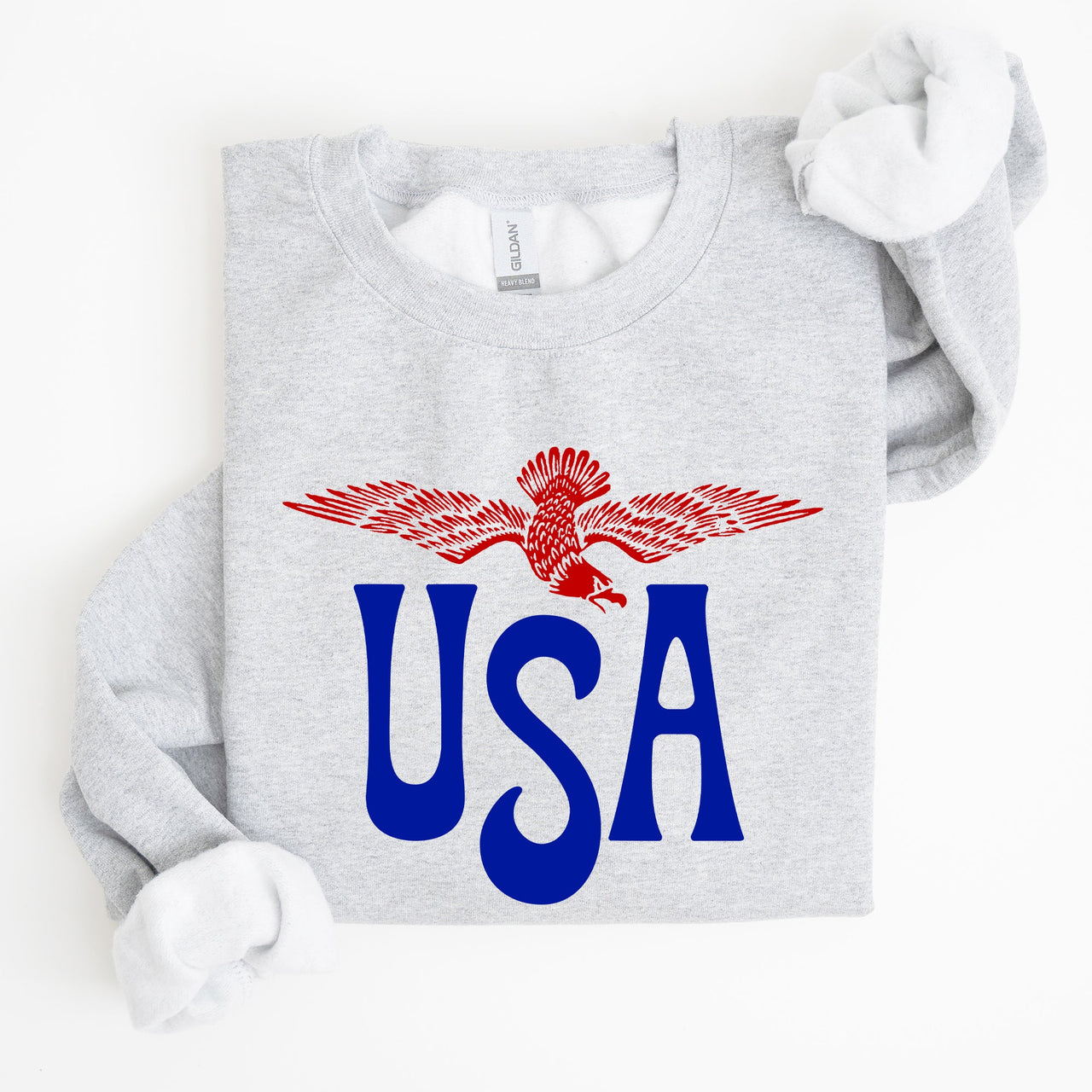 Retro USA Eagle America Patriotic Fourth of July Vintage Style Graphic Sweatshirt