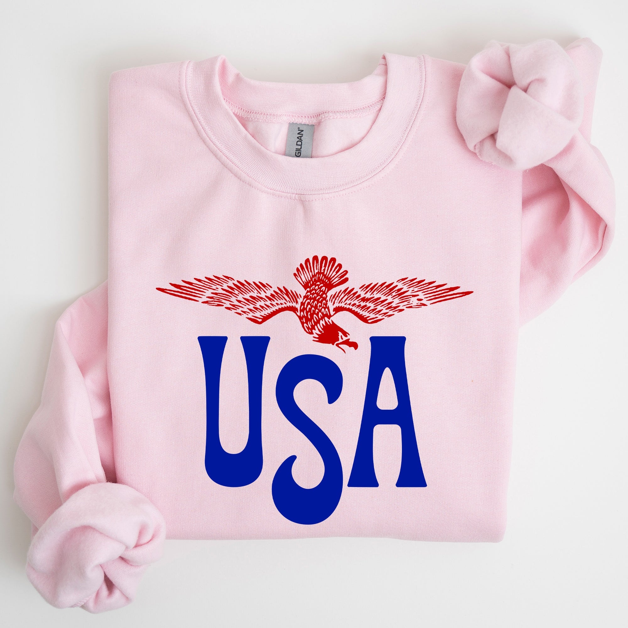 Retro USA Eagle America Patriotic Fourth of July Vintage Style Graphic Sweatshirt