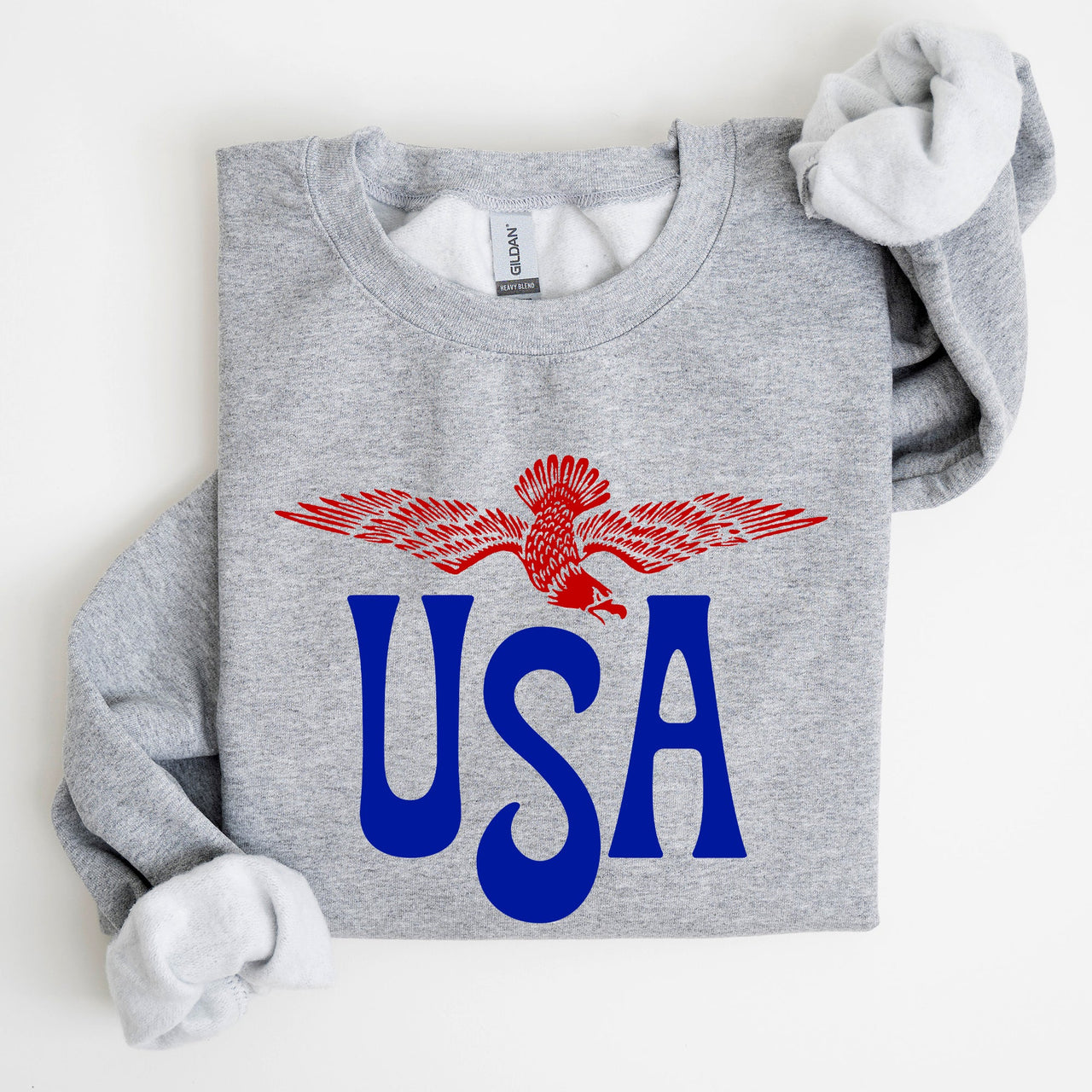 Retro USA Eagle America Patriotic Fourth of July Vintage Style Graphic Sweatshirt