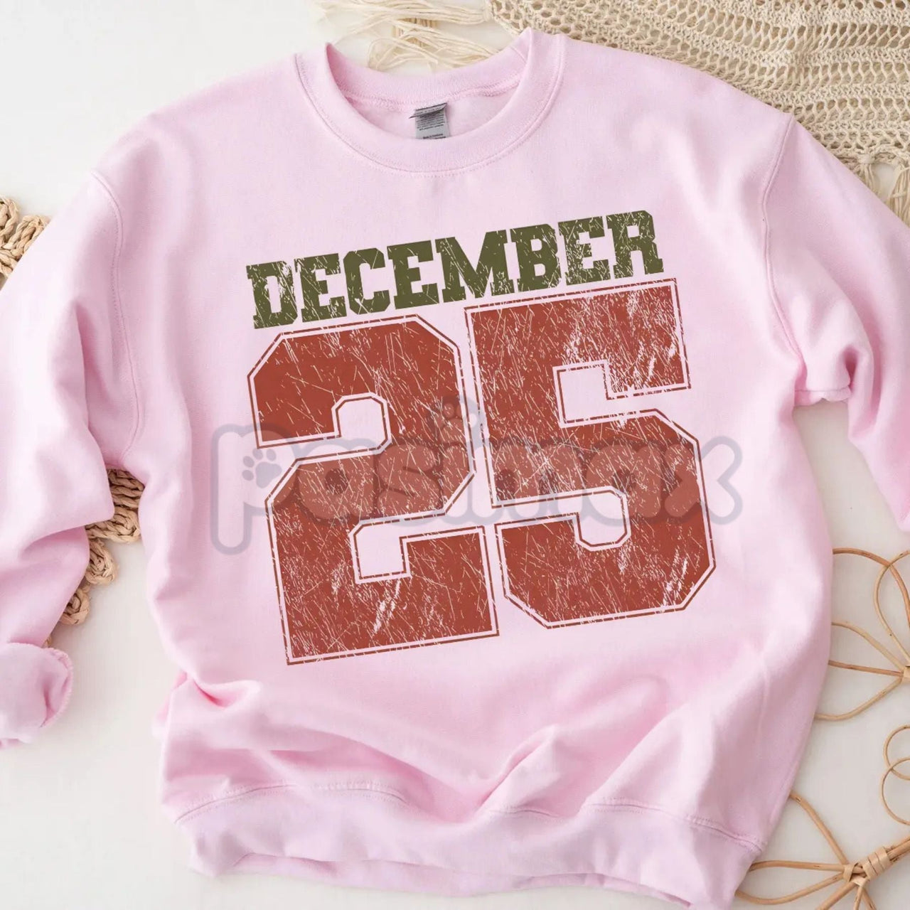 Retro December 25th Christmas Sweatshirt – Vintage Holiday Clothing Crewneck for Women