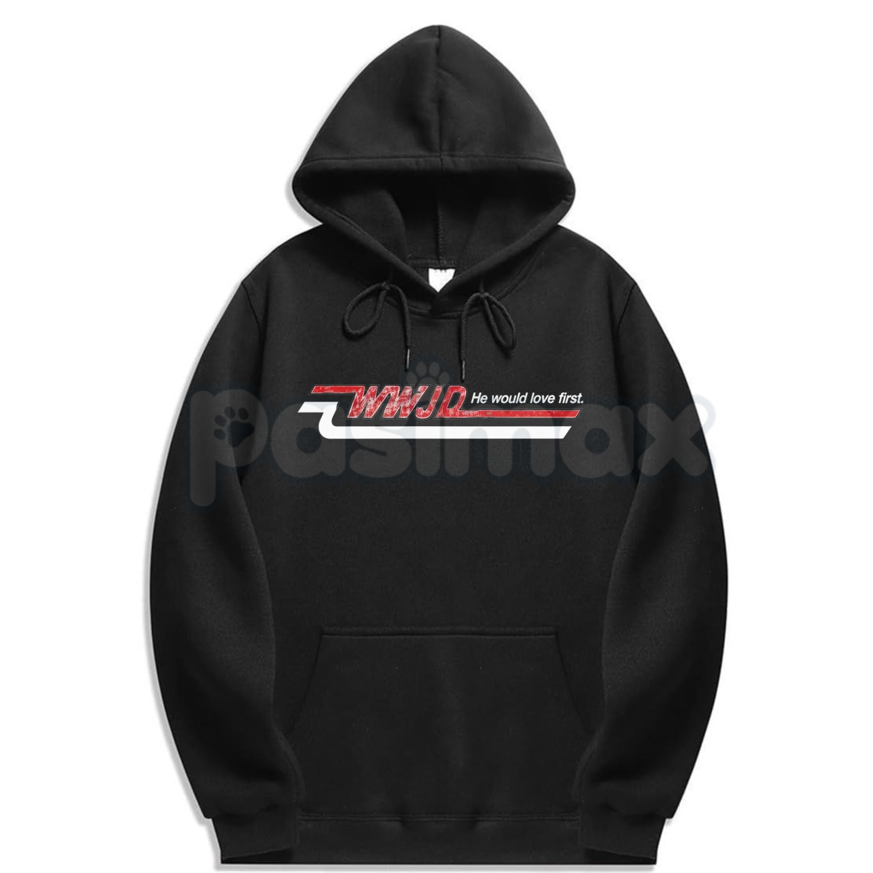 Retro WWJD Skater Style Hoodie – 90s Aesthetic Christian Streetwear, Oversized Y2K Faith Pullover, Unisex