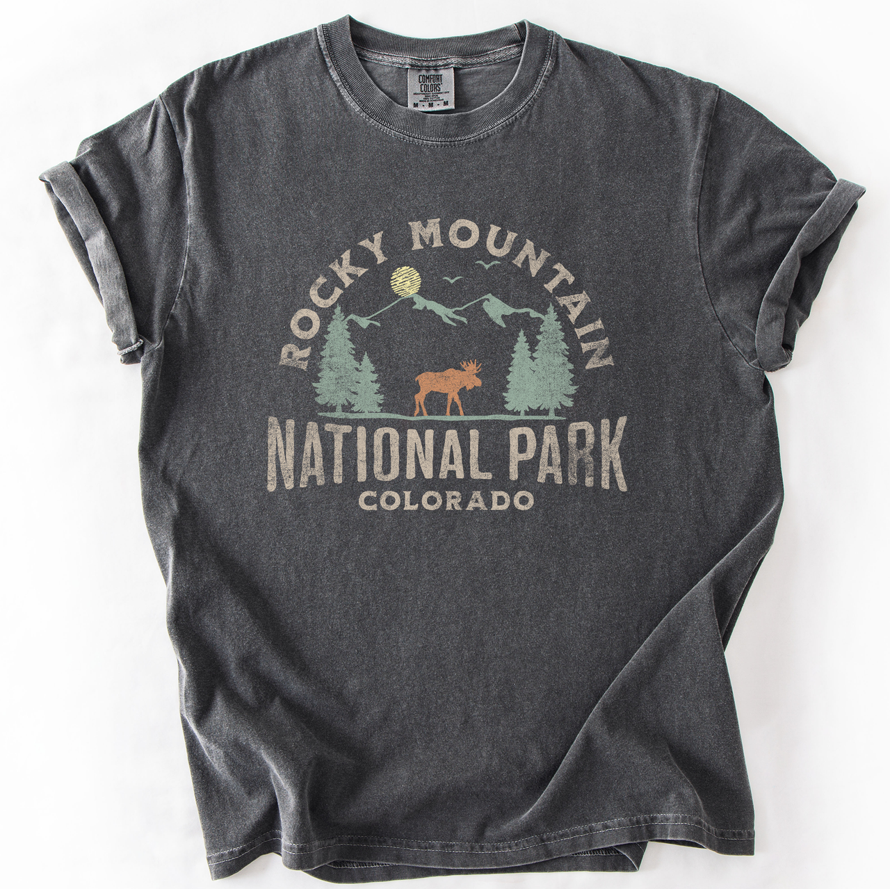 Rocky Mountain National Park Nature Outdoors Camping Hiking Experience Comfort Colors Tee