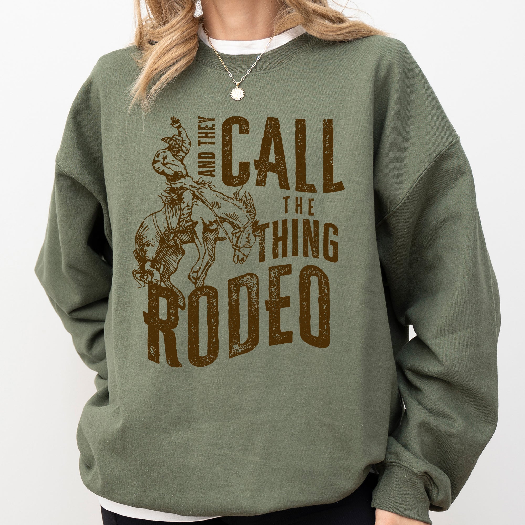Rodeo Rider Bronco Bull Horse Cowboy Cowgirl Western Heritage Rodeo Spirit Collection Sweatshirt