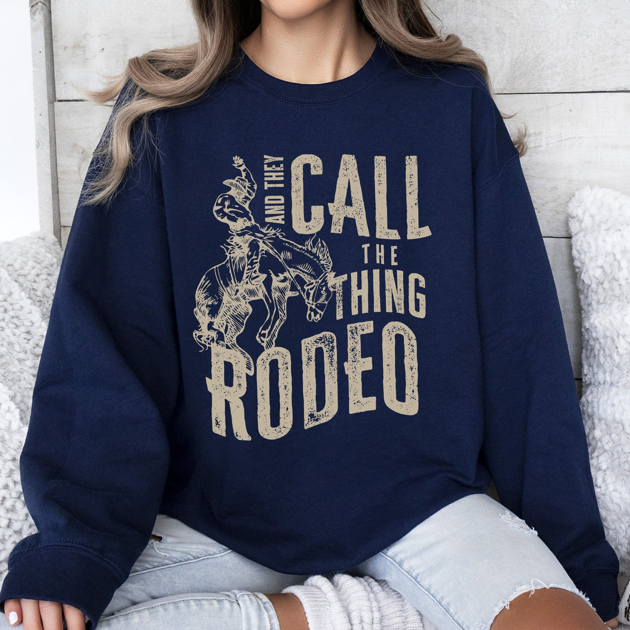Rodeo Rider Bronco Bull Horse Cowboy Cowgirl Western Heritage Rodeo Spirit Collection Sweatshirt