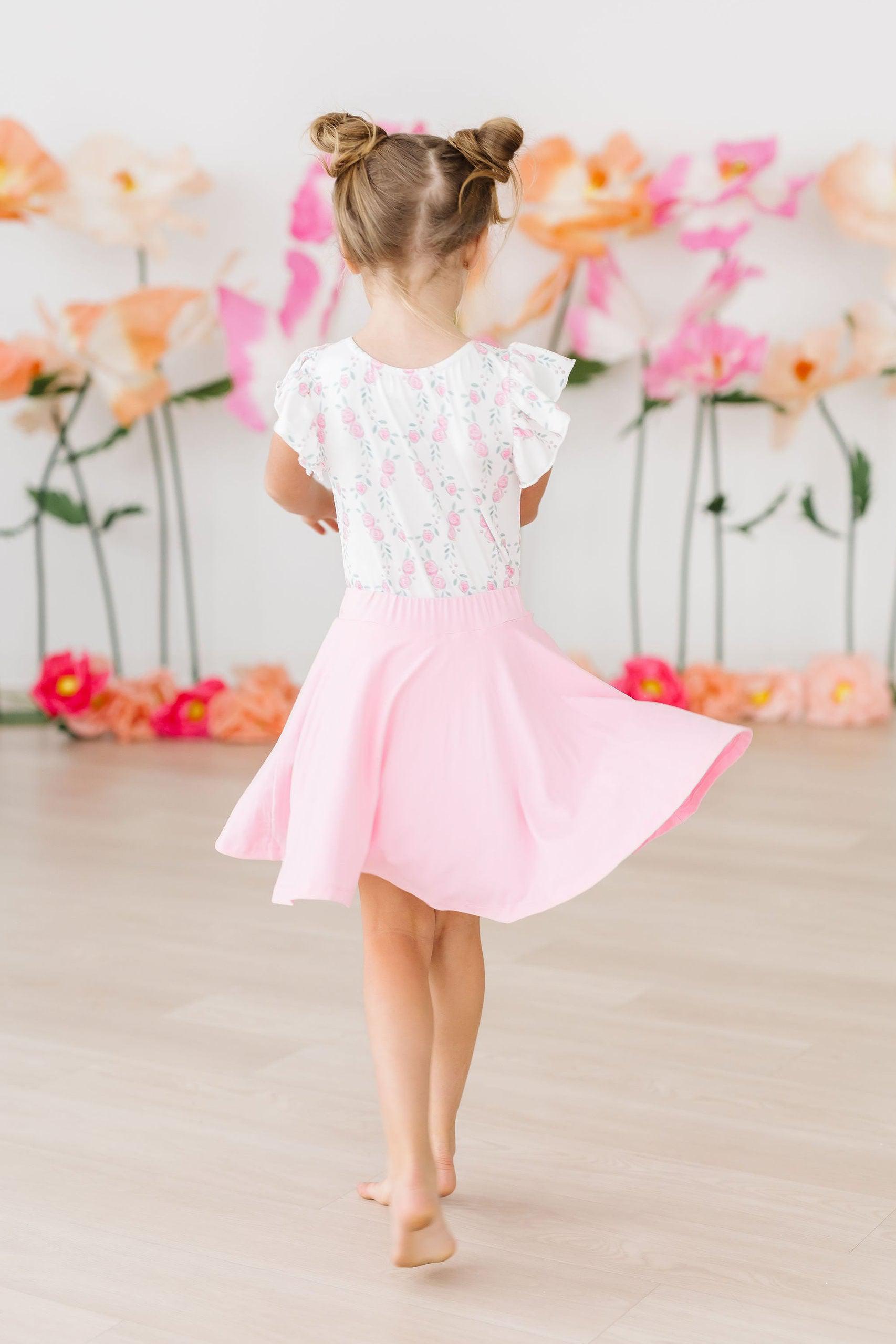 Rosie Posie S/S Flutter Sleeve Leotard