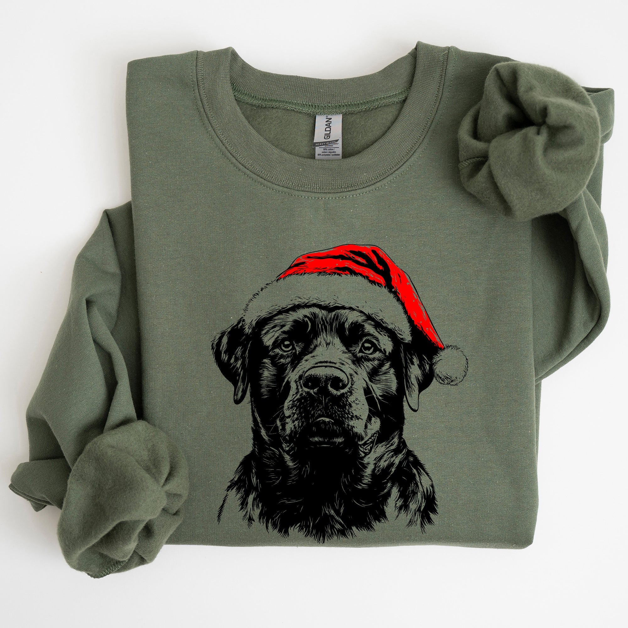 Rottweiler Santa Christmas For Dog Lovers Cozy Festive Winter Holiday Premium Sweatshirt