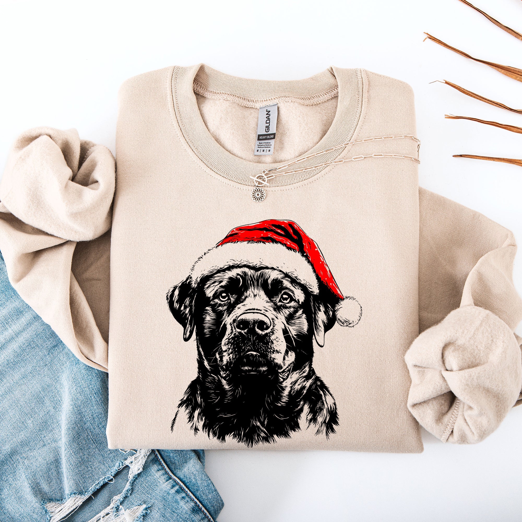 Rottweiler Santa Christmas For Dog Lovers Cozy Festive Winter Holiday Premium Sweatshirt