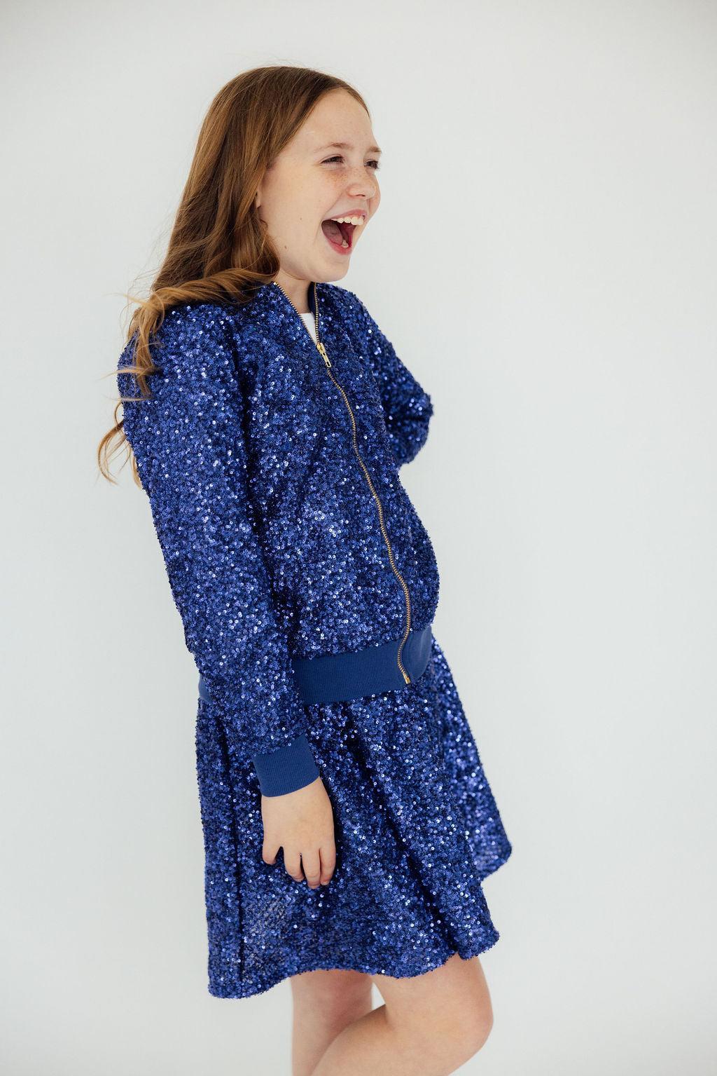 Royal Blue Sequin Twirl Skort