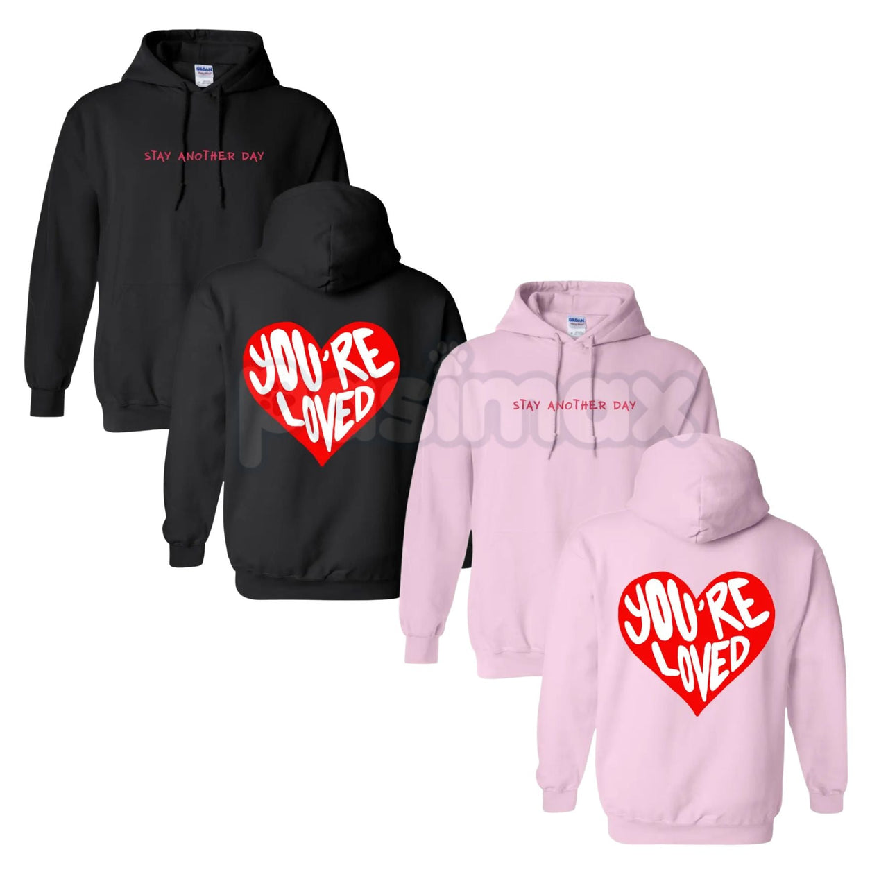 S.A.D. Stay Another Day Valentine’s Day Exclusive Hoodie – Mental Health Awareness Pullover, Self-Love Aesthetic Streetwear, Unisex