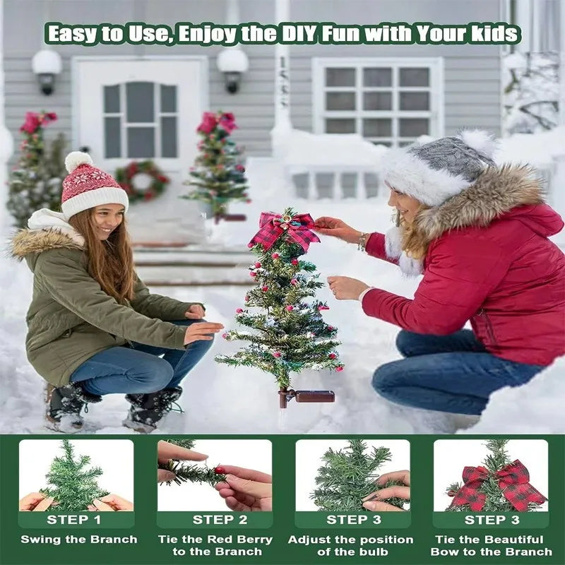 Solar Cedar Christmas Tree Light Decoration Outdoor Courtyard Garden Grounded Lawn Light Christmas Atmosphere Night Light