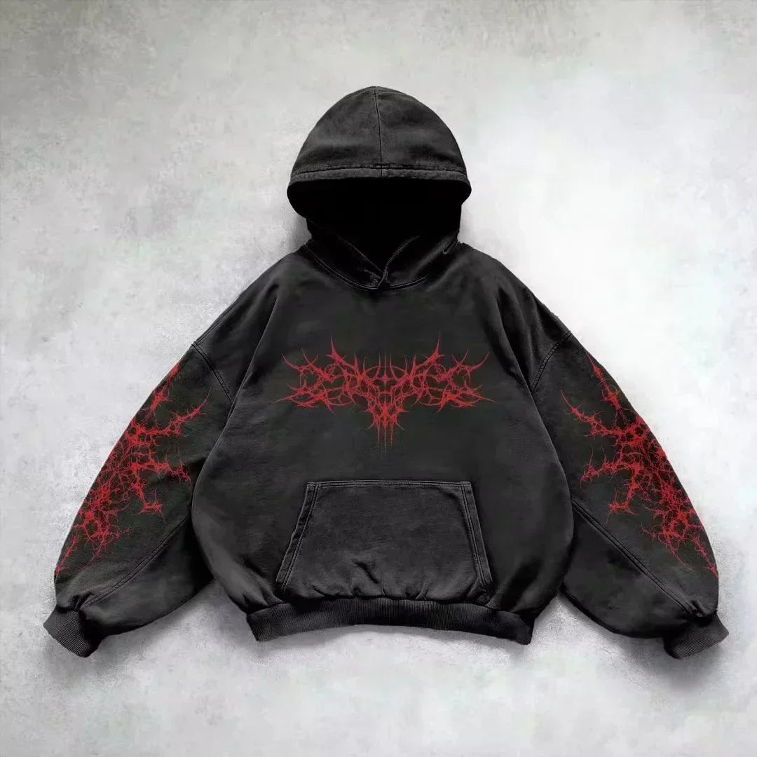 Korean Fashion Simple Gray Double Sided Oversized Zipper Hoodie Women Y2K New Harajuku Gothic Casual Joker Couple Sweatshirt