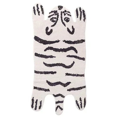 VIKAMA Cartoon Leopard Carpet For Cooling And Warmth, Home Decoration, Bedroom Plush Floor Mat, Living Room Rest Area Floor Mat