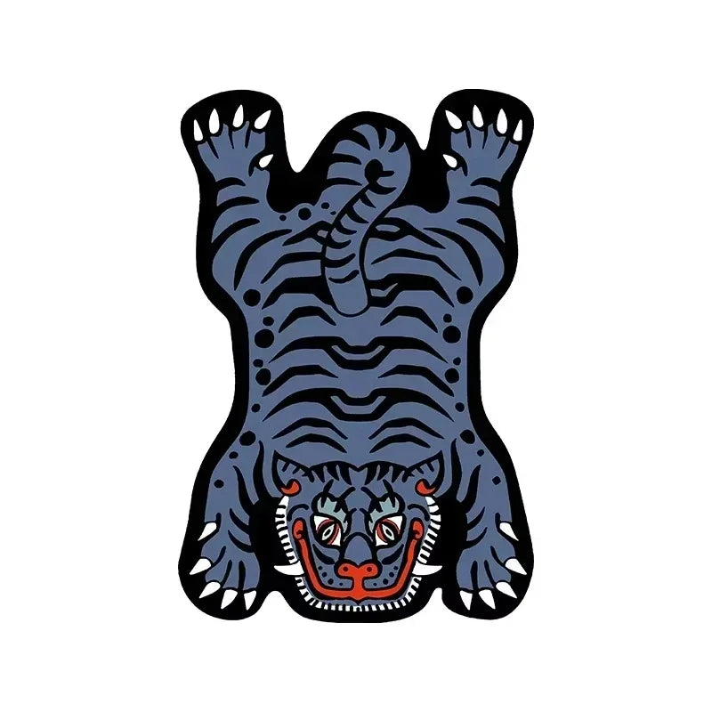 VIKAMA Cartoon Tiger Carpet - Durable and Easy to Clean Home Decor Living Room Sofa Coffee Table Rug Bedside Rug for Bedroom