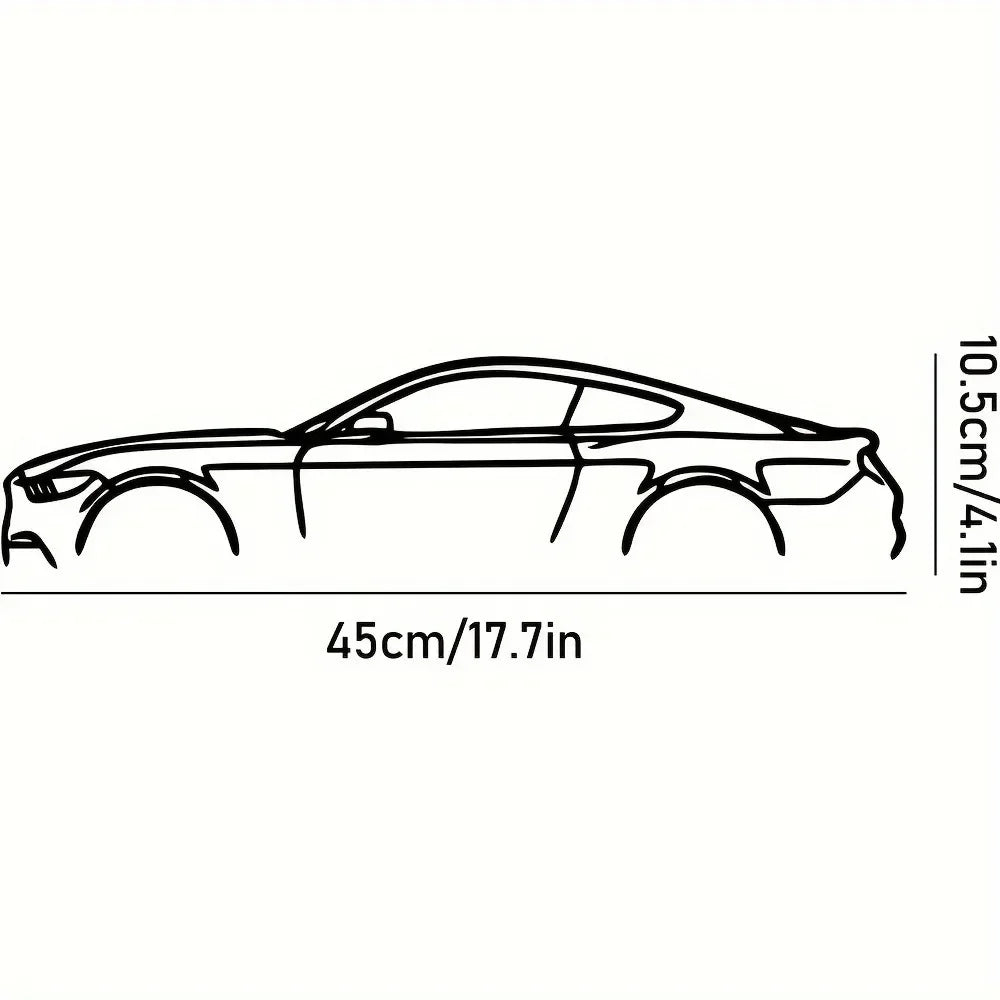 Decorative Hot Border Metal Line Art Designed Specifically for Passionate Automotive Aficionados Looking To Create Wall Displays