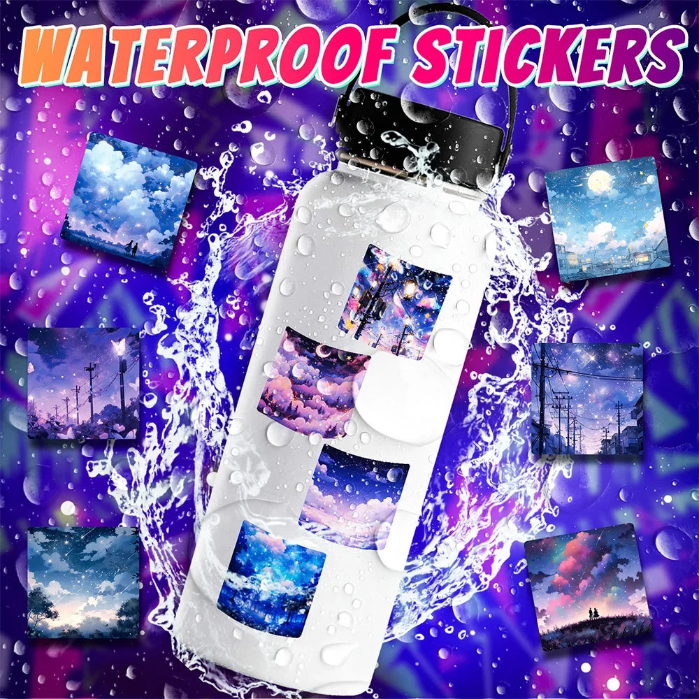 10/30/50pcs Cute INS Style Starry Sky Aesthetic Stickers for Girl Scrapbook Laptop Fridge Suitcase Phone Car Decoration Sticker