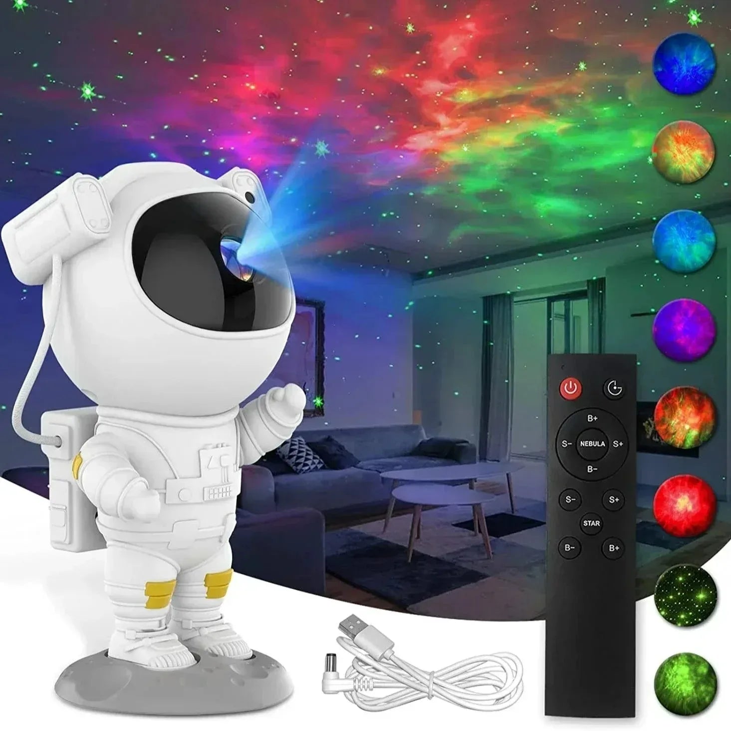 Northern Lights Starry Sky Projector Lamp LED Atmosphere Light Night Aura Aurora Glowing Lamp for Room Party Decoration Gifts