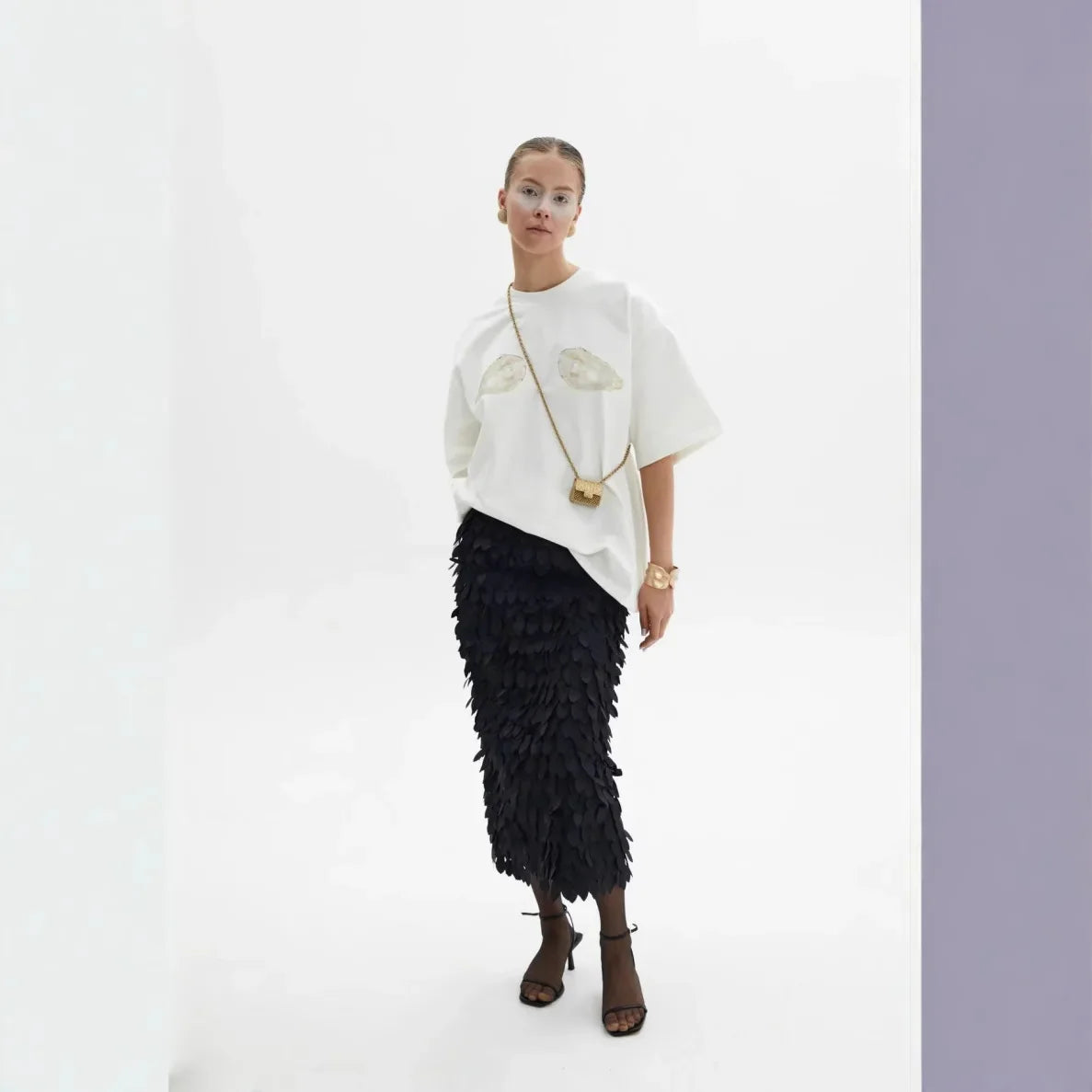 Summer Russian Street Y2k Shell Printed Short-sleeved T-shirt Women Casual American Round Neck Comfortable Half-sleeved T-shirt