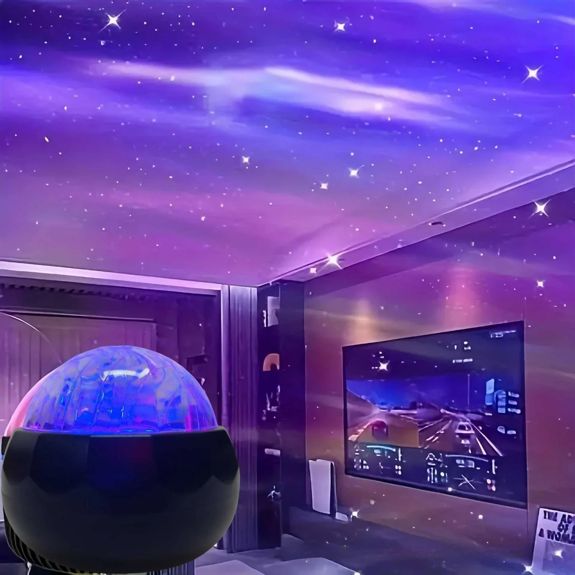 Northern Lights Starry Sky Projector Lamp LED Atmosphere Light Night Aura Aurora Glowing Lamp for Room Party Decoration Gifts