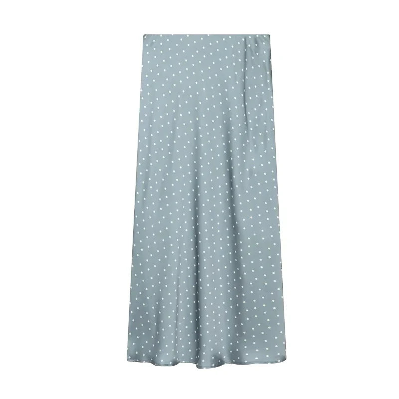 MUJER Woman 2026 Satin Skirt Women High Waist Long Skirts For Women Summer Black Midi Skirt Woman Office Elegant Women's Skirts