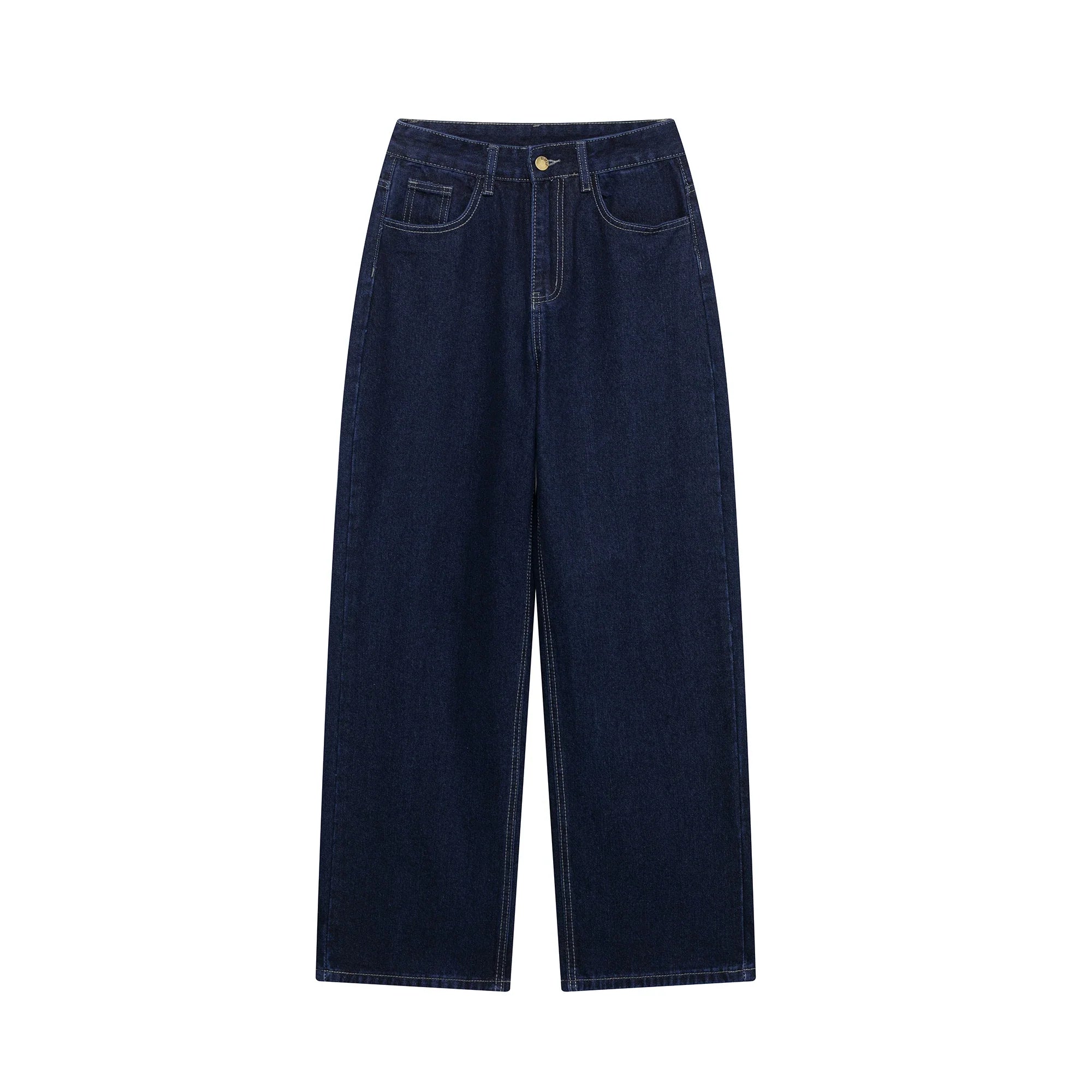 DUOPERI Women Fashion 2 Pieces Sets With Belt Denim  Jackets & Vintage Front Zipper Jeans Trousers Feamle Chic Lady Pants Sets