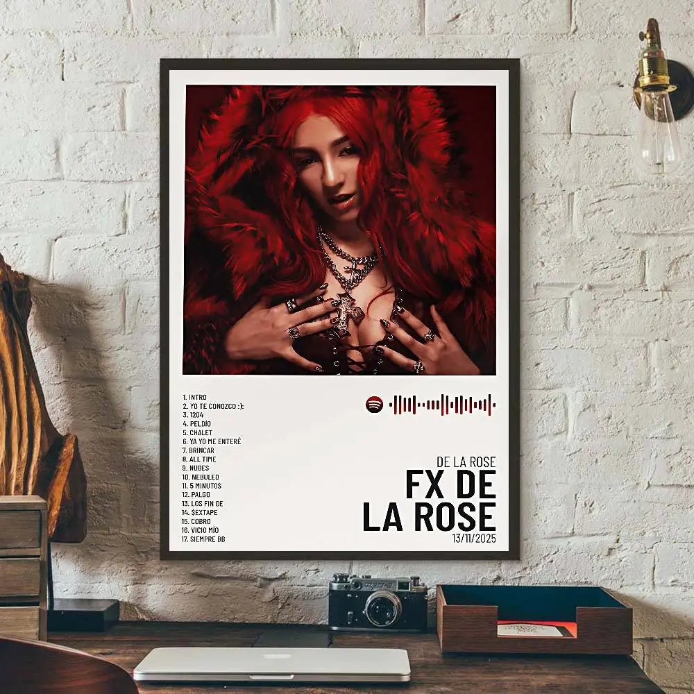 Singer De La Rose Poster HD Art Sticky Wall Waterproof Home Living Room Bar Decoration