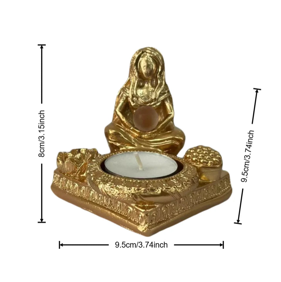 1 Piece of Light Luxury Moon Goddess Candle Holder and Aromatherapy Statue Ornament, Zen Meditation Space Decoration, Desktop Candle and Aromatherapy Holder, Artistic Atmosphere-Enhancing Item