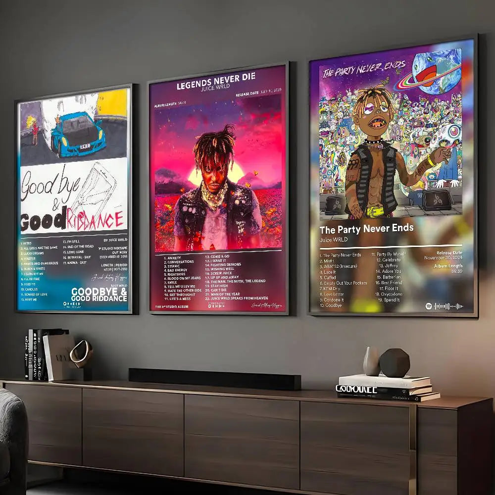 Rapper J-Juice W-WRLD Poster HD Art Sticky Wall Waterproof Home Living Room Bar Decoration