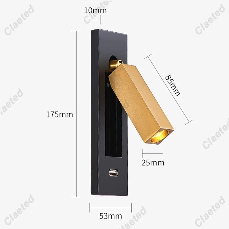 Modern Led Wall Lamp 110V 220V Led 3W Spotlight Sconce Wall Light for Beside Light Bedroom Living room Dining room Night Lights