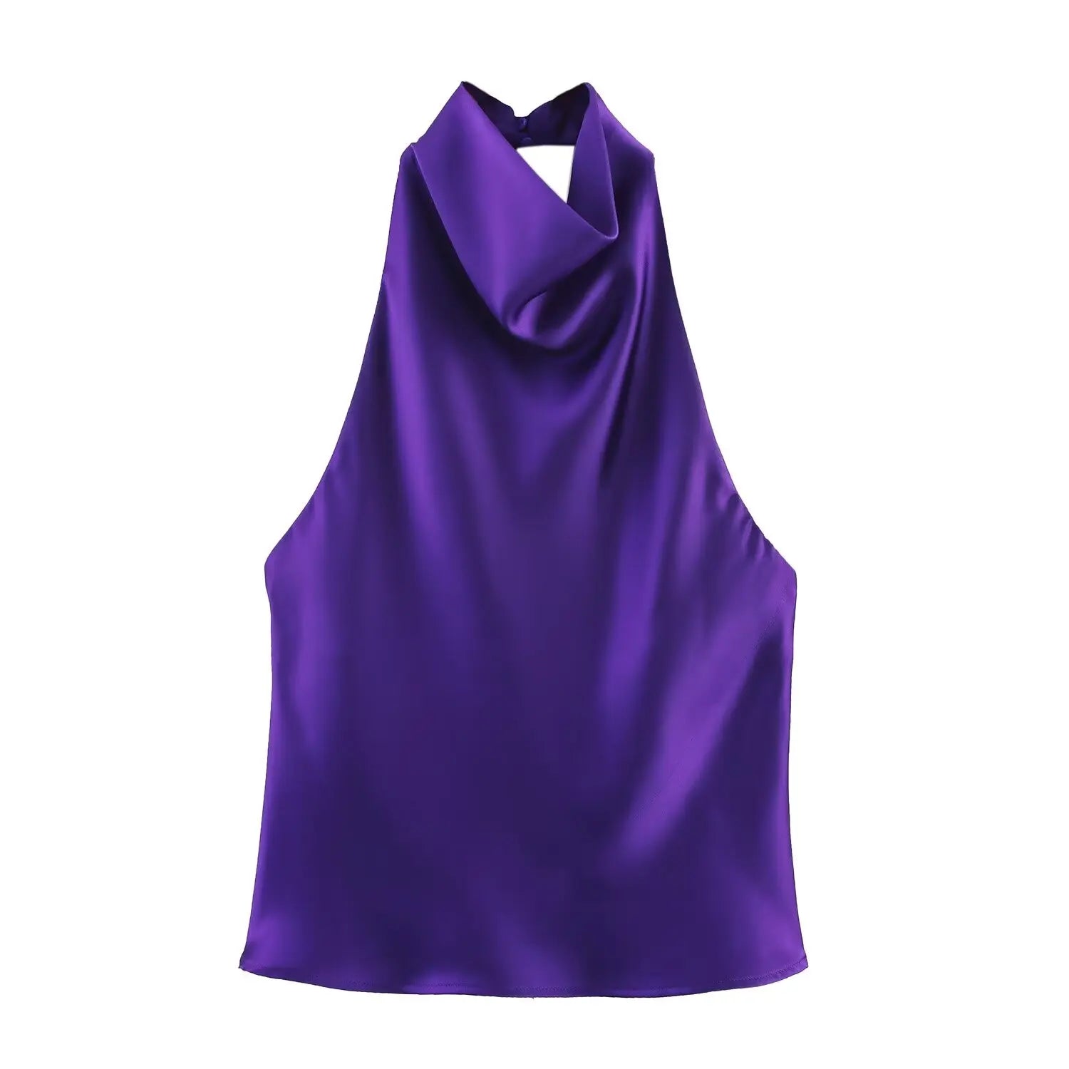TFMLN 2025 Women Sexy Halter Top Spring Summer Sexy Backless High Street Waistcoat Female Fashion Solid Elegant Halter Neck Tops
