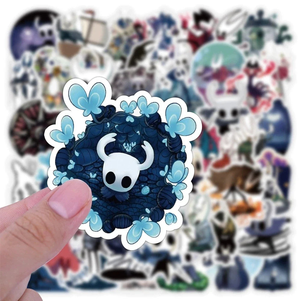 50/100PCS Hollow Knight Graffiti Stickers Cartoon Game DIY Creative Skateboard Luggage Stationery Stickers