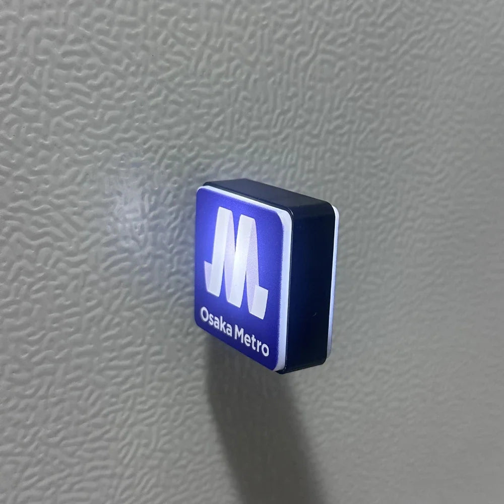 Japan Subway Light Sign 3d Fridge Magnets Luminous Refrigerator Sticker Osaka Kyoto Magnetic Jr Travel Souvenir Magnetic Sticker