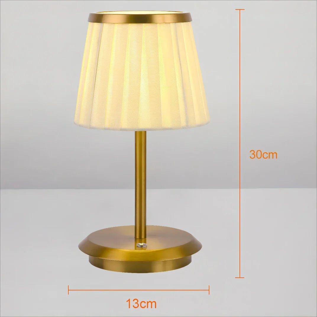 LED Table Lamp USB Pleated Atmosphere Light Restaurant Bar Night Light Coffee Bedroom Decorative Art Lighting