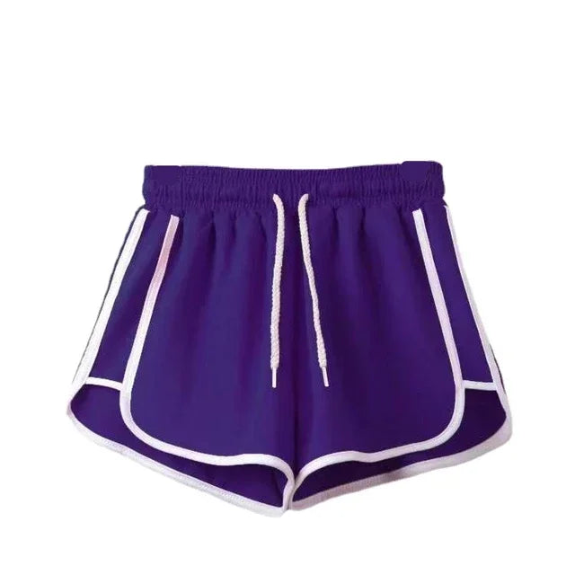Women Striped Casual Shorts Korean Harajuku Loose All Match Sports Shorts Summer Fashion Simple Yoga Thin Mini Shorts Female