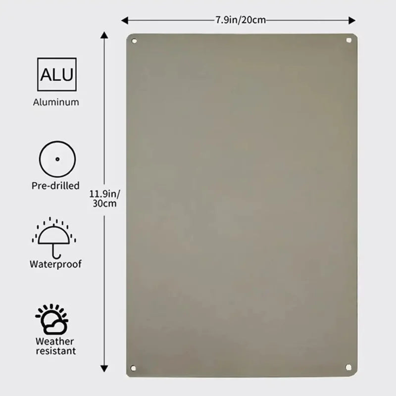 1pc 12x8inch Aluminum 2D flat 24-Hour Outdoor Surveillance Alert Sign - Durable CCTV Security Camera Notice