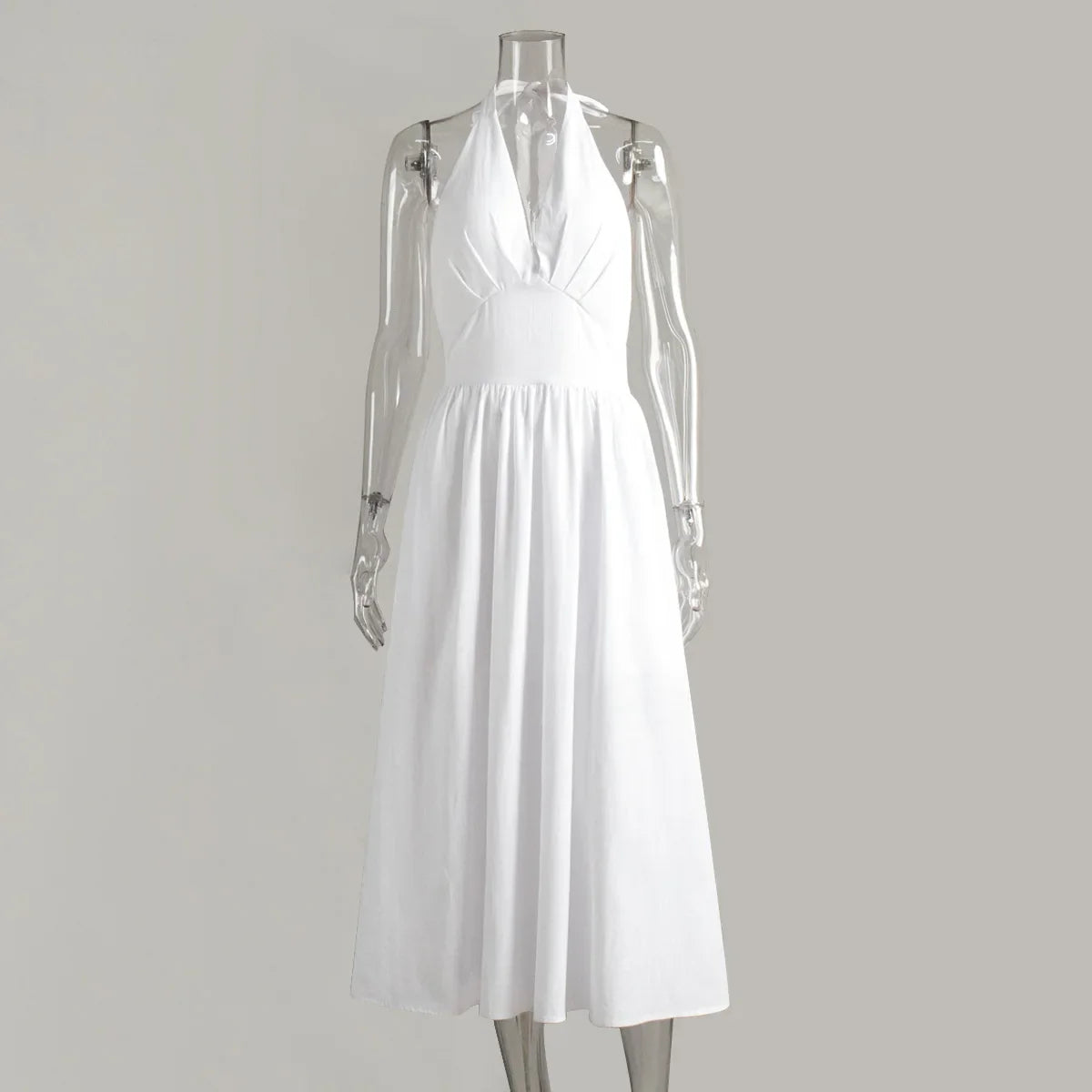 2025 New Women Summer Cotton Long Dress Sleeveless Sexy V-Neck Boho Maxi Dress Loose Style Long Dress Vestidos Clothes