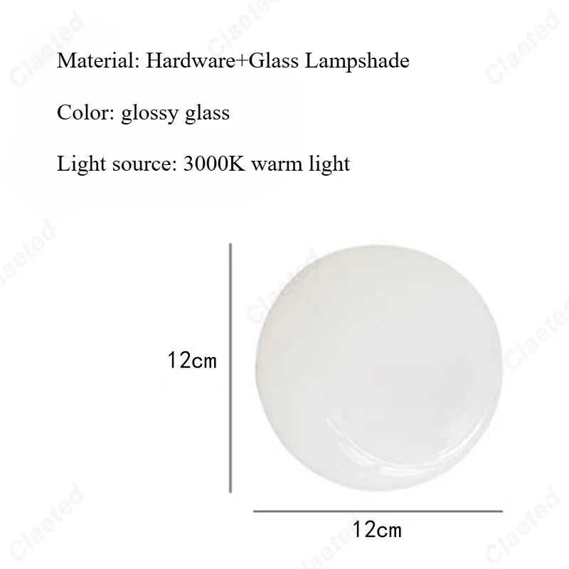 European Modern Minimalist LED Cream Wind Ball Wall Lamp Living Room Corridor Study Bedroom Bedside Lighting