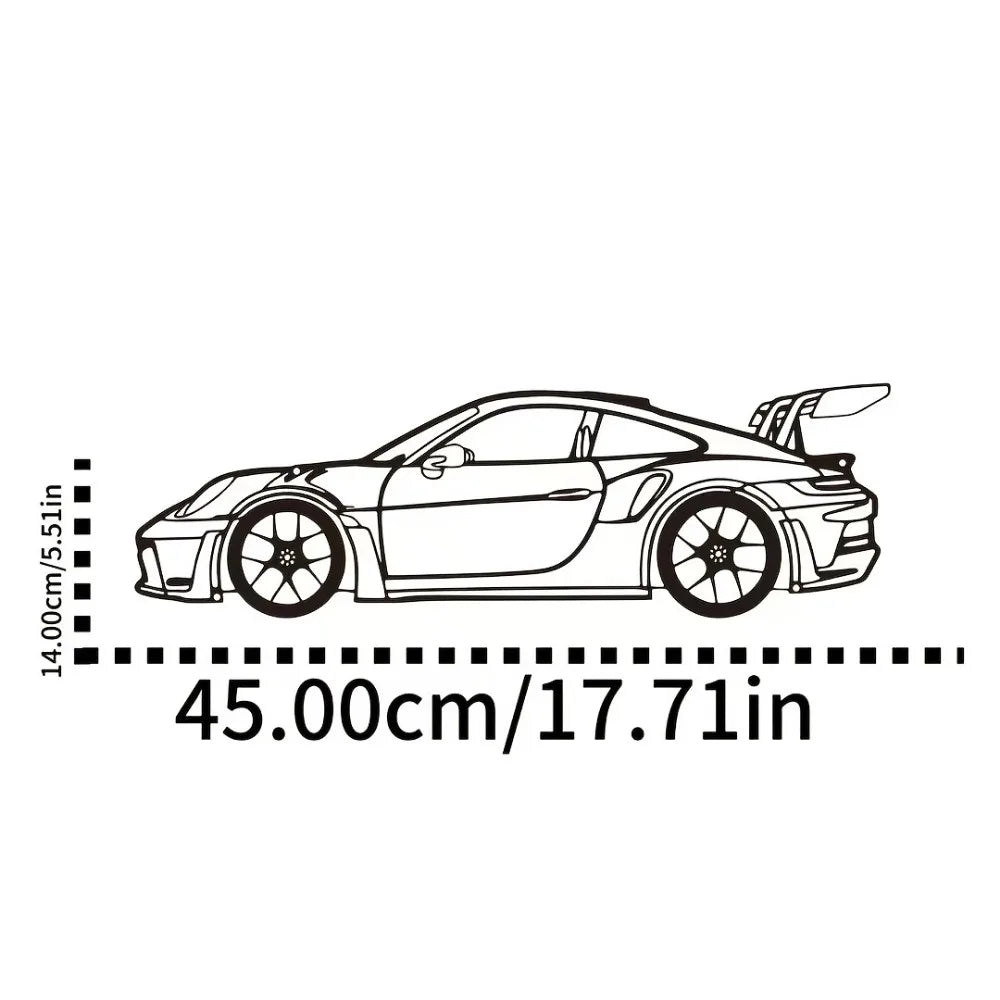 Decorative Hot Border Metal Line Art Designed Specifically for Passionate Automotive Aficionados Looking To Create Wall Displays