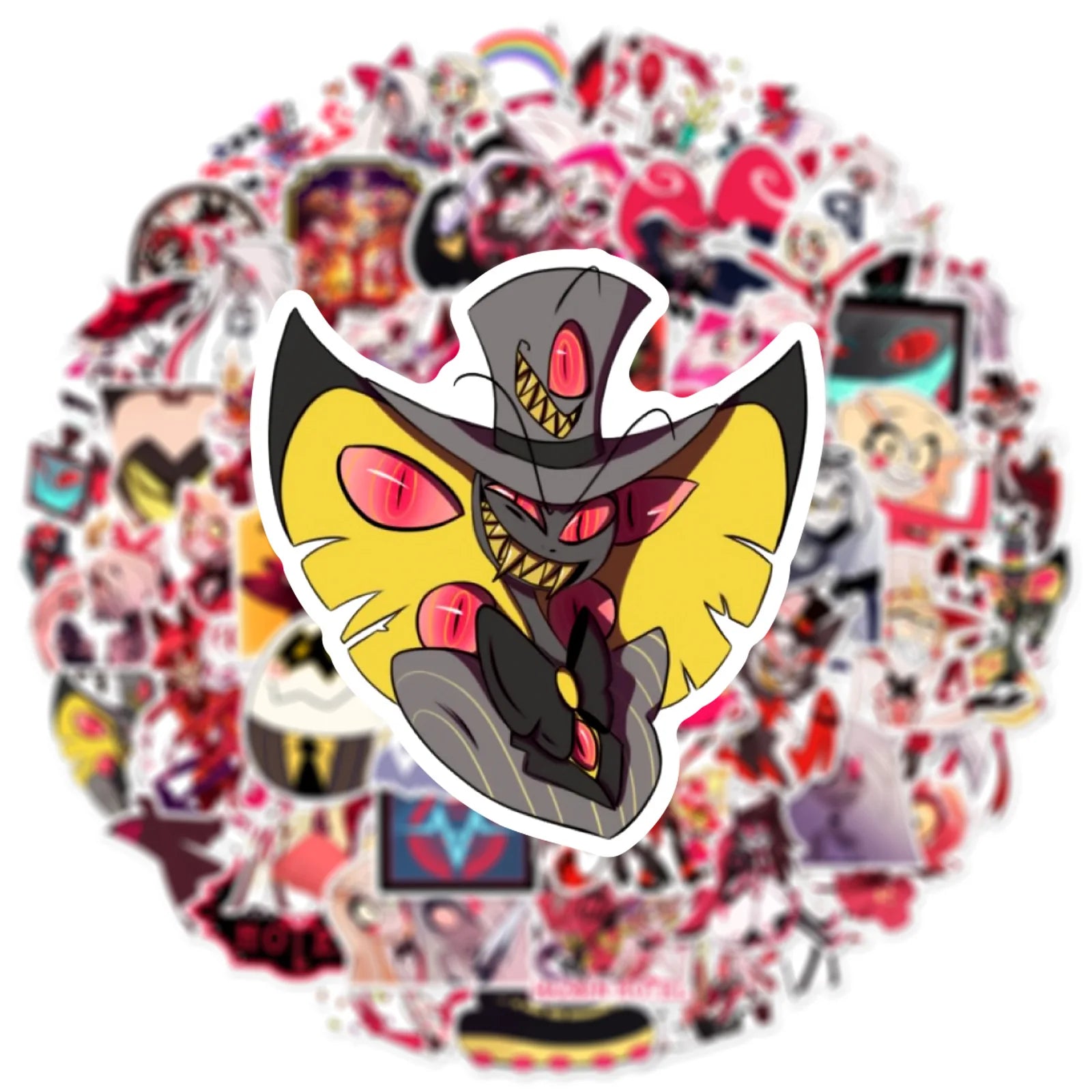 56/112PCS Hazbin Hotel Stationery Notebook Graffiti Stickers Luggage Storage Box Water Cup Decorative Stickers