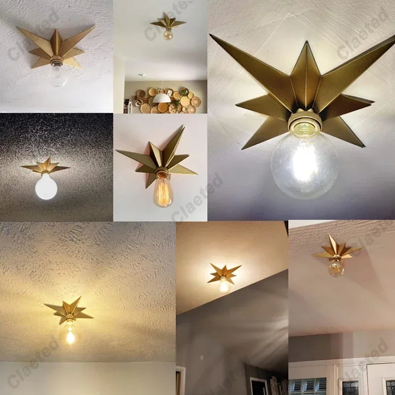 Creative Star Wall Lamp LED Wall Lamp for Luxury Living Room Bedroom Bedside Hotels Background Home Decorative Wall Sconce