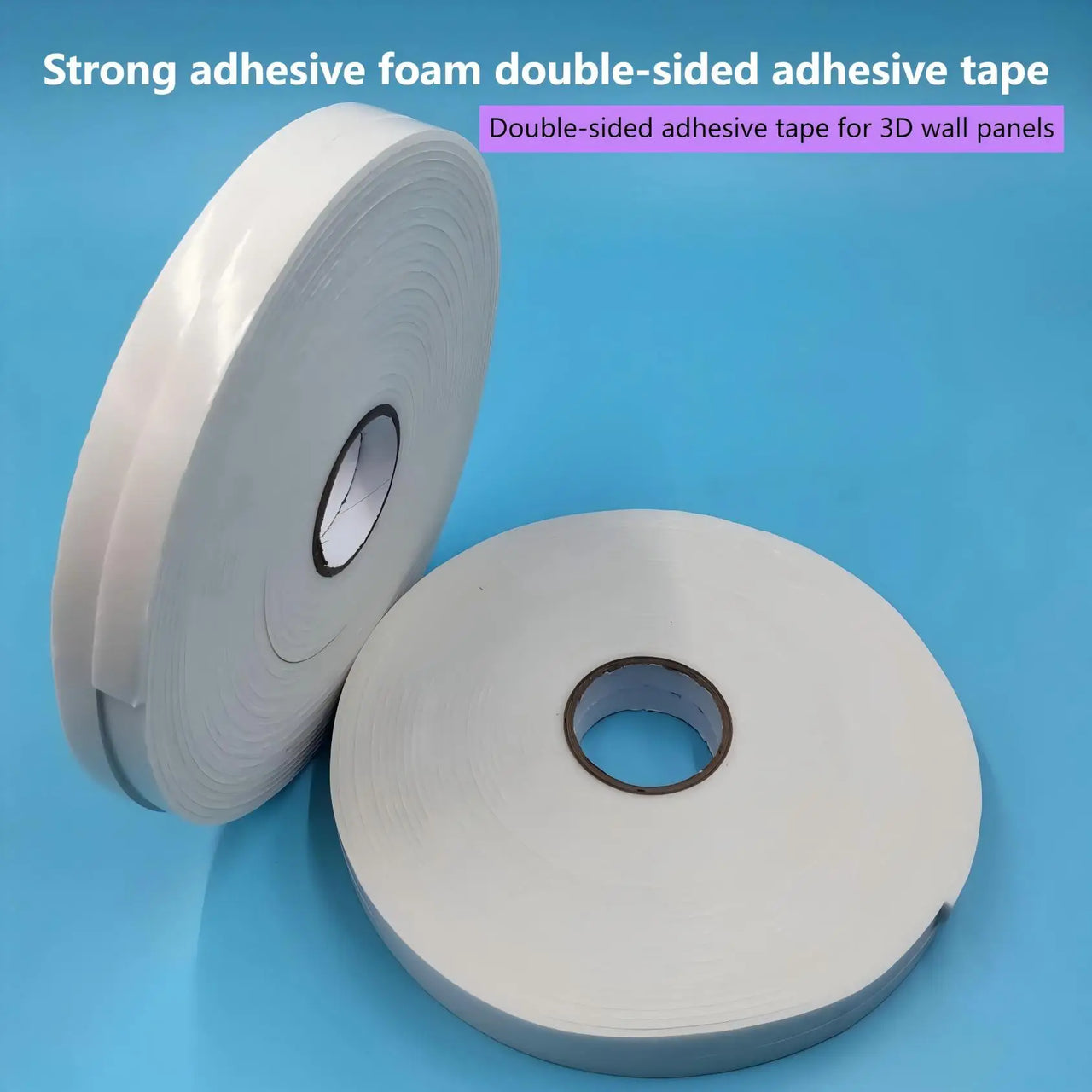 2PCS Strong Adhesive Foam Double-Sided Tape For Living Room TV Background Indoor Wall Panels Decor Materials