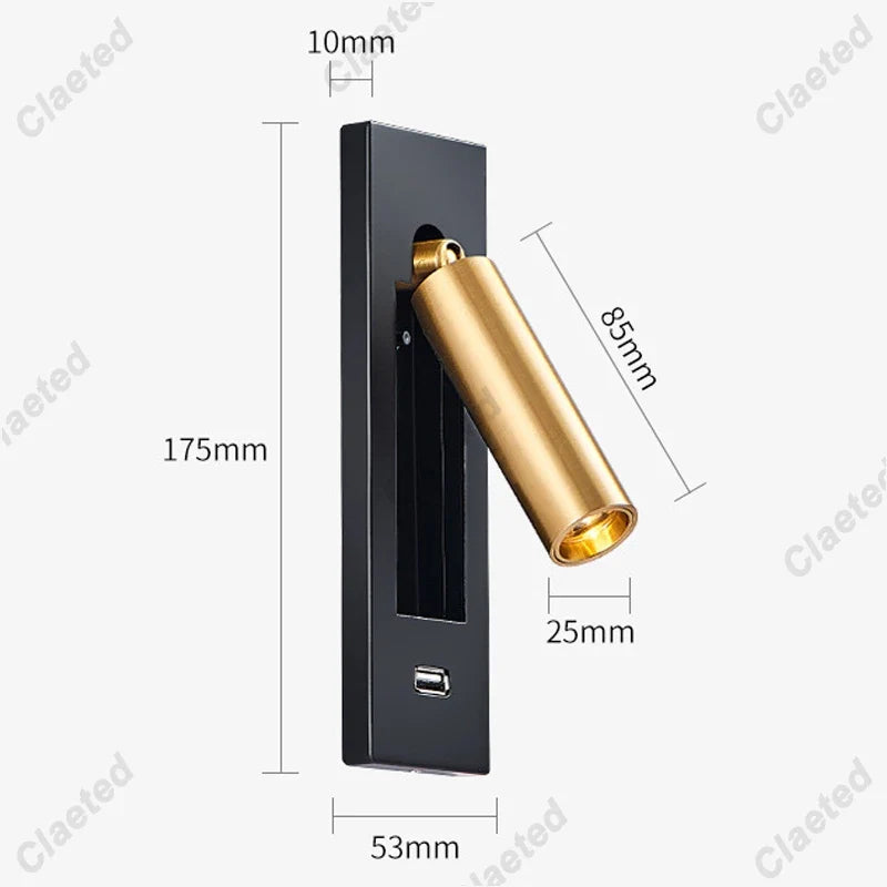 Modern Led Wall Lamp 110V 220V Led 3W Spotlight Sconce Wall Light for Beside Light Bedroom Living room Dining room Night Lights