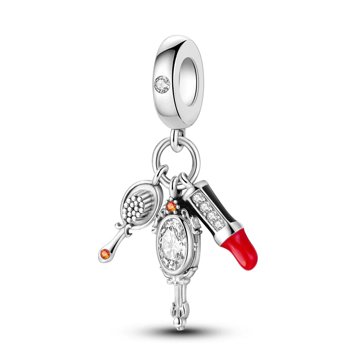 Fit Original Bracelet 925 Silver Ballet Girl Red High Heels Charms Pendants For Women Jewelry Making Gift