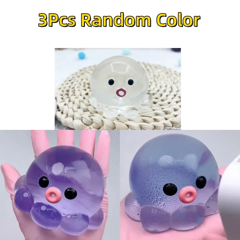 Homemade Bubble Octopus Squeeze Toy for Relax Fun Party & Birthday Gift Slow Rebound TPR Material Interactive Sensory Game Toys