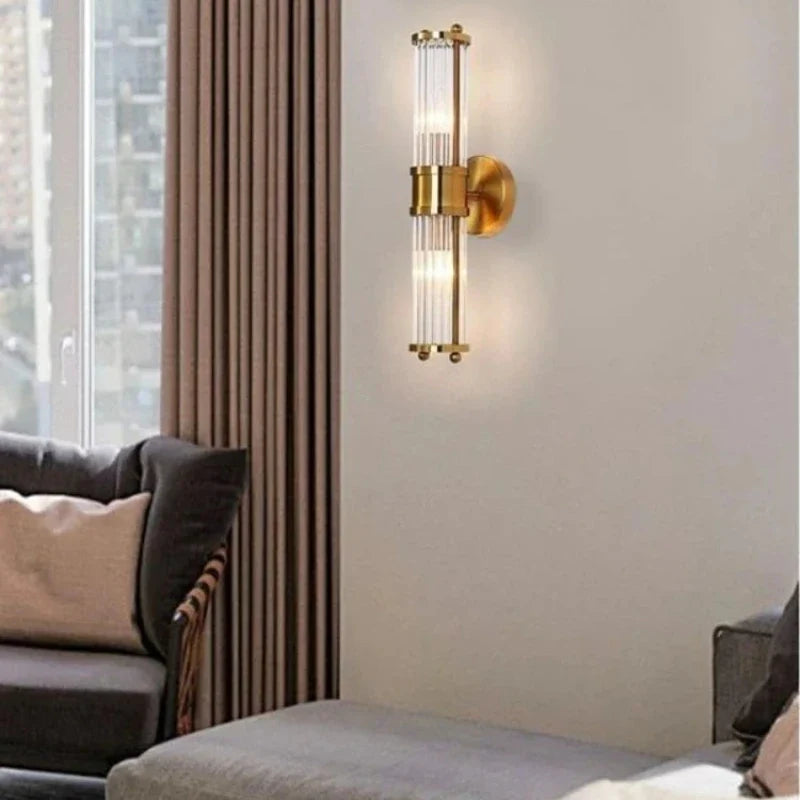 Modern Creative Simple LED European Crystal Wall Lamp Living Room Study Bedroom Bedside Decorative Lighting Lamps