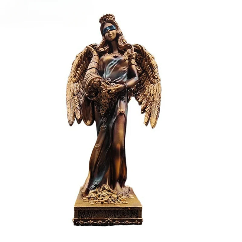 New Greek Goddess of Wealth Resin Craft Statue Gift Cashier Office Desktop Decoration Ornament Home Decoration Accessories