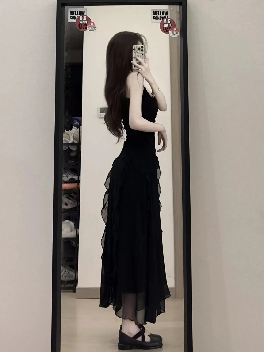 Design Style Small Black Dress Women's Summer Waist Wrap Show Thin Super y2k formal occasion vestidos 2023 women dress